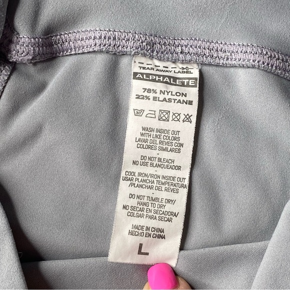 Alphalete Leggings Grey Size Large EUC - Picture 6 of 7